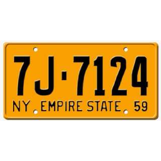   YORK STATE PLATE  EMBOSSED WITH YOUR CUSTOM NUMBER: Sports & Outdoors