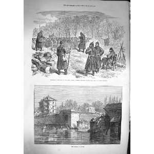  1871 Bridge River Sevres French Peasants Rueil Prussian 