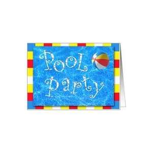 Pool Party Invitations Card