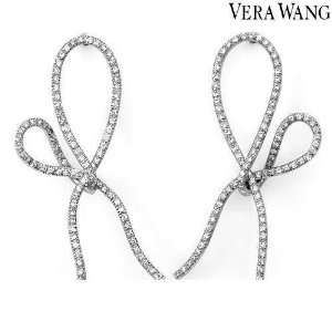   VERA WANG 1.5.ctw Color G H Diamonds Platinum Earrings: VERA WANG