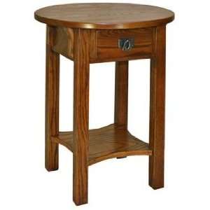  Leick Furniture Anyplace Russet Finish Round Side Table 