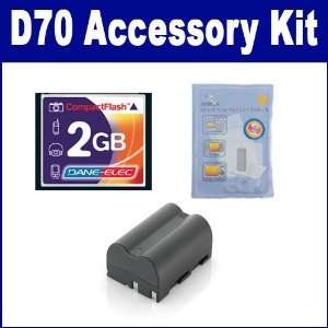 Nikon D70 Digital Camera Accessory Kit includes ZELCKSG Care 