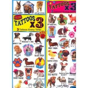  Pet Shop x3 Temporary Vending Tattoos w/Display Card 