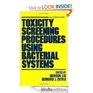 Toxicity Screening Procedures Using Bacterial Systems 1 (Drug and 