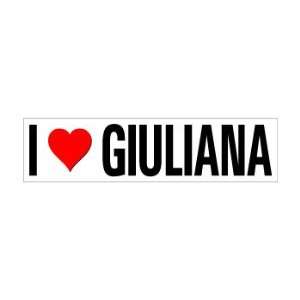  I Heart Love Giuliana   Window Bumper Sticker: Automotive