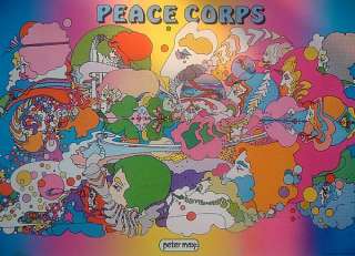 Peace Corps original 1970 Peter Max poster  