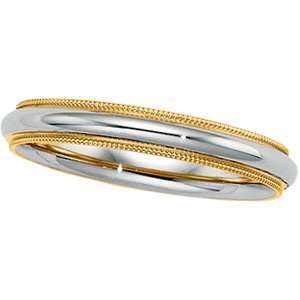  14K Two Tone Gold Design Band Ring Size 13: Jewelry