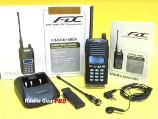 FDC FD 460A UHF 410 480MHz handheld radio w/ earpiece  