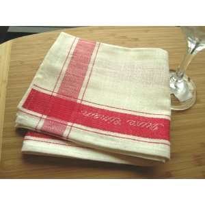  Ulster Czech Linen Glass Towel  Red