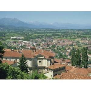 Mondovi Piazza View across to the Alps, Piedmont, Italy, Europe Travel 