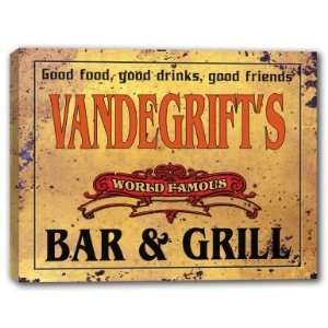  VANDEGRIFTS Family Name World Famous Bar & Grill 