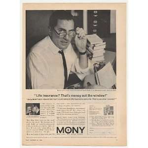  1964 Writer Wilbur Cross MONY Insurance Photo Print Ad 