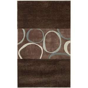   Hand Tufted Carpet BIG Area Rug 8x10 Brown Circles Furniture & Decor