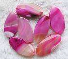 Pink Veins Agate Oval Beads 30x50mm 13.5inchs  