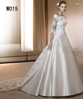 Long Sleeve A line Applique Wedding Dress Or veil  