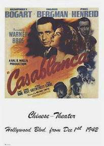 CASABLANCA Humphrey Bogart CHINESE THEATER MOVIE POSTER  