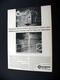 Fairbanks Morse Engine Falls City NE Use 1966 print Ad  