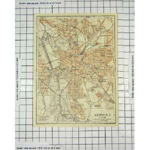  Antique Map Germany Street Plan Leipzig Schonefled: Home 
