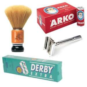   Arko Shaving Soap Stick and 100 Derby Extra Double Edge Razor Blades