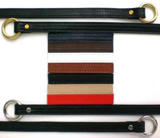 30 x 1/2 GENUINE LEATHER SHOULDER BAG/PURSE STRAP WITH END RINGS 