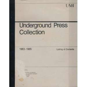  Underground Press Collection University Microfilms 