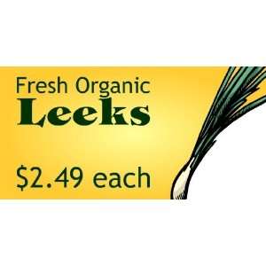  3x6 Vinyl Banner   Organic Leeks 