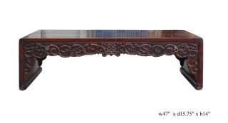 Oriental Brown Dragon Kang Coffee Table Bench s1086v  