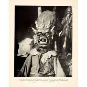  1933 Print India Speaks Halliburton Mask Hogum Demon 