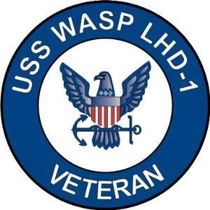  US Navy USS Wasp LHD 1 Ship Veteran Decal Sticker 3.8 