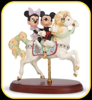 Escultura romántica de Minnie de carrusel de Lenox Disney Mickey