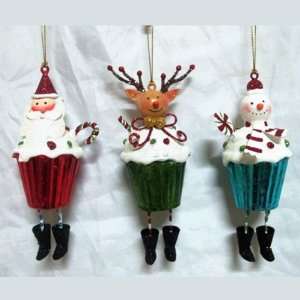  6 Cupcake Heaven Santa Snowman & Deer with Cupcake Body 