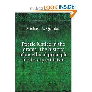 Poetic justice in the drama; the history of an ethical principle in 