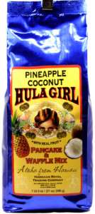 HULA GIRL PANCAKE WAFFLE MIX PINEAPPLE COCONUT ~ 4 BAGS  