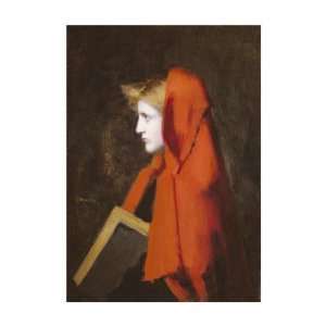   Henner   A Woman In Profile Holding A Book Giclee
