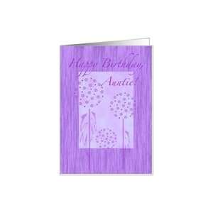  Auntie Birthday Milkweed in Purple Card: Health & Personal 