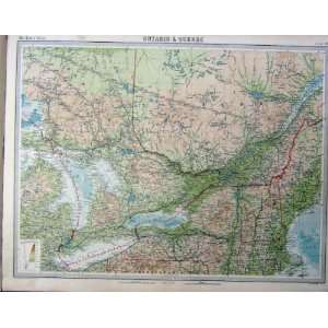  1920 Colour Map Ontario Quebec Canada