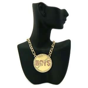 Gold with Pink Keri Hilson M.E. No Boys Allowed Pendant with 20 Inch 