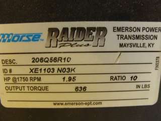 3839 NEW Morse 206Q56R10 Right Angle Gear Box  