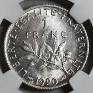   France SEMEUSE silver 1 franc (LAST SILVER FRANC Coin Issued)  