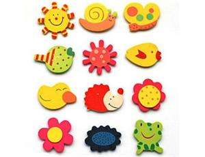 48 x Wooden Animal Fridge Magnets for baby Toy,Kids Party Favour Gift 
