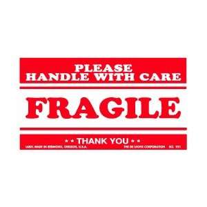 Fragile Handle with Care Label 3 X 5, scl 536, 500 per 