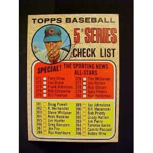 Ken Holtzman Chicago Cubs Checklist #356 1968 Topps Autographed 