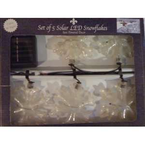   Solar LED Snowflakes String Lights   Sun Powered Decor: Home