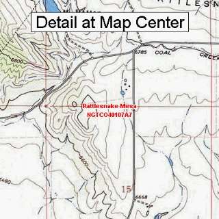  USGS Topographic Quadrangle Map   Rattlesnake Mesa 