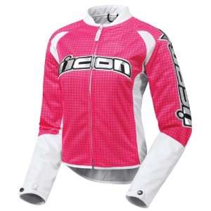   : Icon Hooligan 2 Womens Motorcycle Jacket Glam Pink XL: Automotive