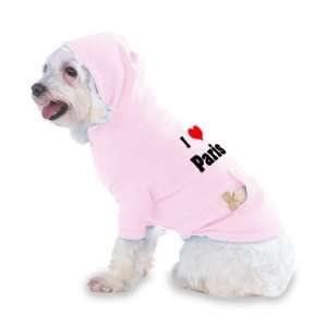  I Love/Heart Paris Hooded (Hoody) T Shirt with pocket for 