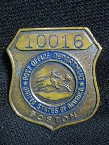 Early United States Postal Service Badge,Boston, Old Original  