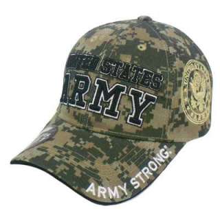 US ARMY STRONG LICENSED SEAL MILITARY DIGI CAMO HAT CAP  