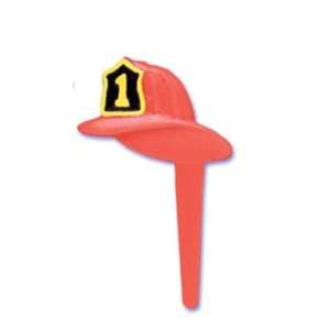  12 pc Firefighter Hat Cupcake Picks 