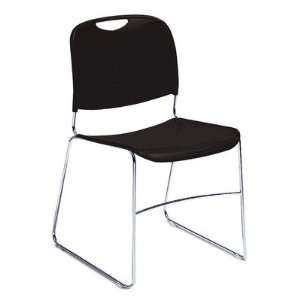  NATIONAL PUBLIC SEATING Stack Chair and Dolly   Black 